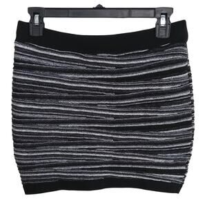 Cherry K USA (Bundle)Vtg knit mini skirts sz S tweed blk/wht multi color soft